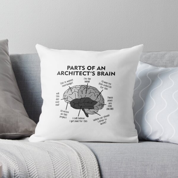 The Architects Brain Anatomy Throw Pillow RB2611 product Offical architects Merch